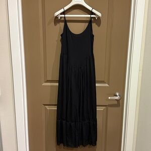 Vince Black Spaghetti Strap Maxi Dress